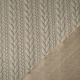 Knitted Cable Fabric Tricot Taupe