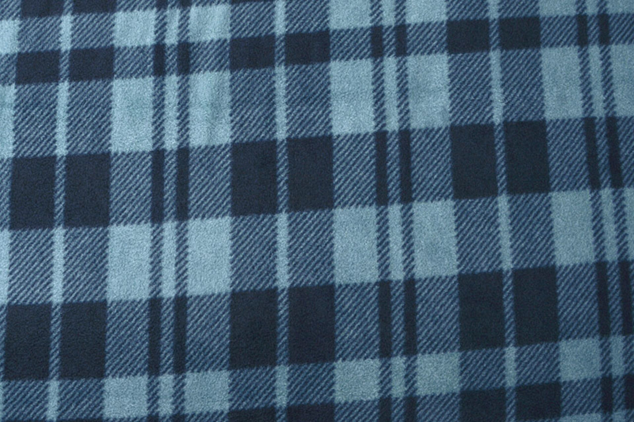 Oeko-Tex®  Stampata Polare a Quadri Denim
