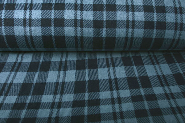 Oeko-Tex®  Stampata Polare a Quadri Denim