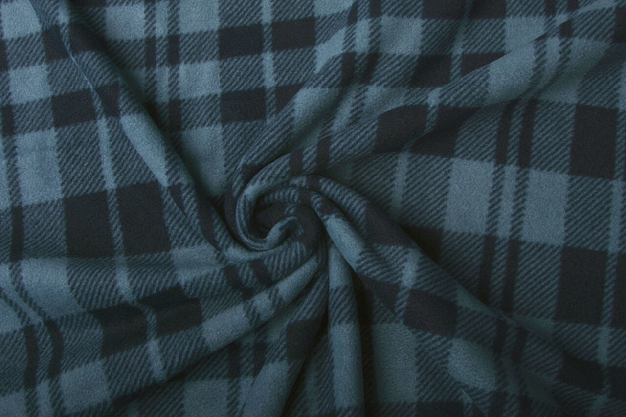 Oeko-Tex® Estampada Polar a Cuadros Denim Oeko-Tex® Estampada Polar a Cuadros Denim