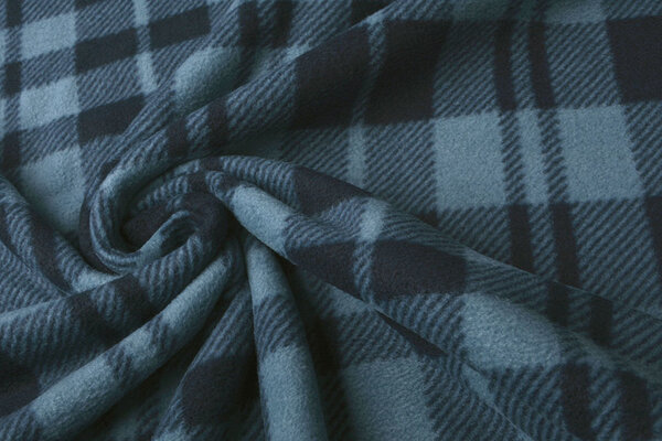 Oeko-Tex®  Stampata Polare a Quadri Denim