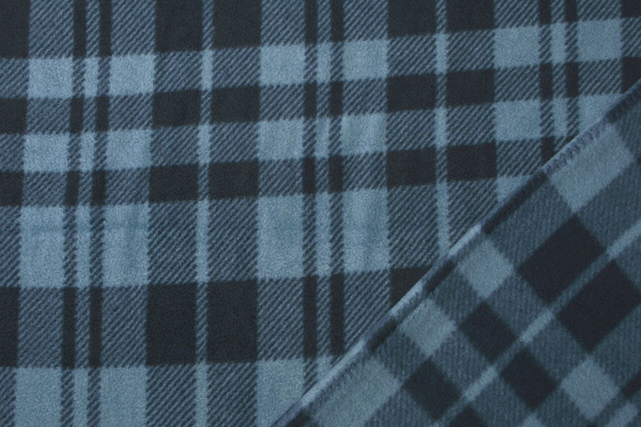 Oeko-Tex® Estampada Polar a Cuadros Denim Oeko-Tex® Estampada Polar a Cuadros Denim