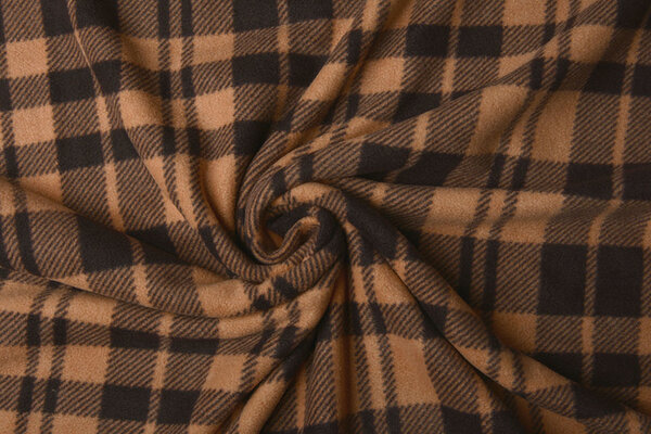 Oeko-Tex®  Bedruckte Polar Kariert Warmes Orange Oeko-Tex®  Bedruckte Polar Kariert Warmes Orange