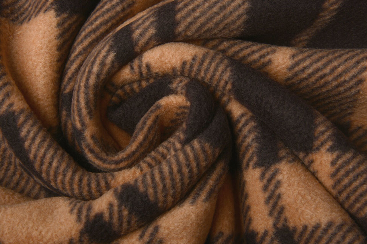 Oeko-Tex®  Bedrukte Polar Geruit Warm Oranje Oeko-Tex®  Bedrukte Polar Geruit Warm Oranje