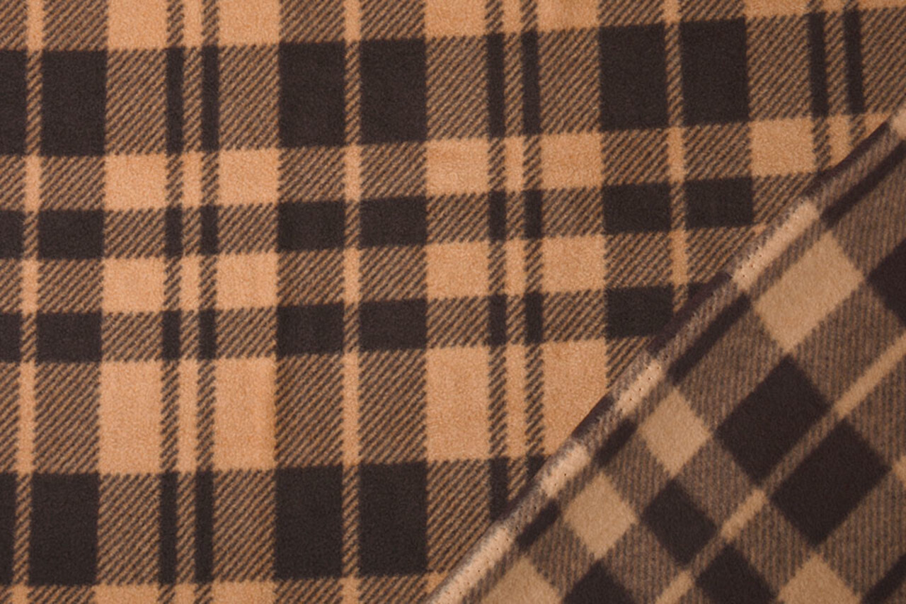 Oeko-Tex®  Bedrukte Polar Geruit Warm Oranje Oeko-Tex®  Bedrukte Polar Geruit Warm Oranje