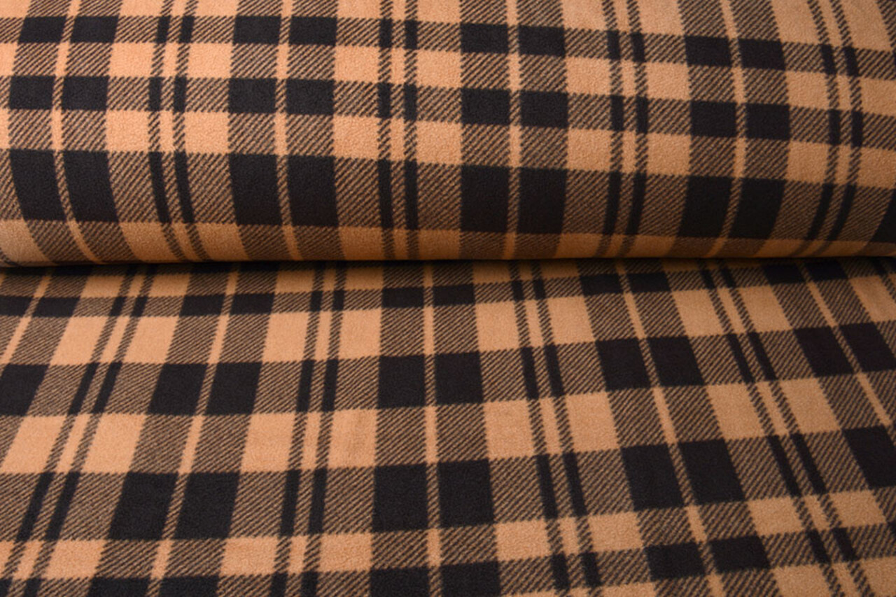 Oeko-Tex®  Bedrukte Polar Geruit Warm Oranje Oeko-Tex®  Bedrukte Polar Geruit Warm Oranje