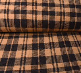 Oeko-Tex®  Bedruckte Polar Kariert Warmes Orange Oeko-Tex®  Bedruckte Polar Kariert Warmes Orange