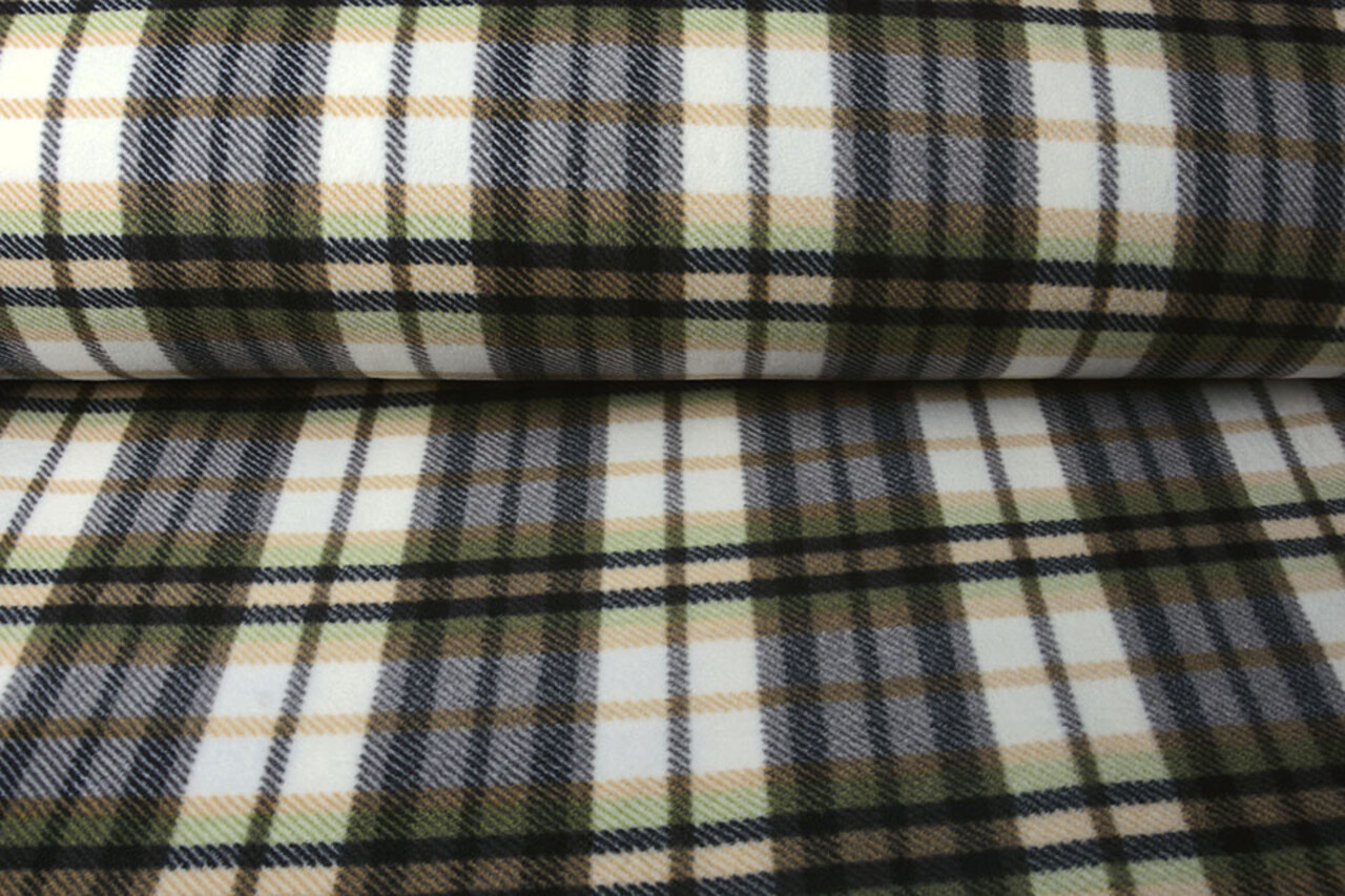 Oeko-Tex®  Printed Polar Checkered Green