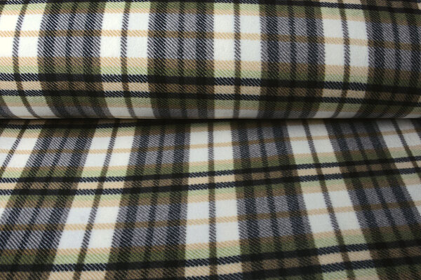 Oeko-Tex®  Stampata Polare a Quadri Verde
