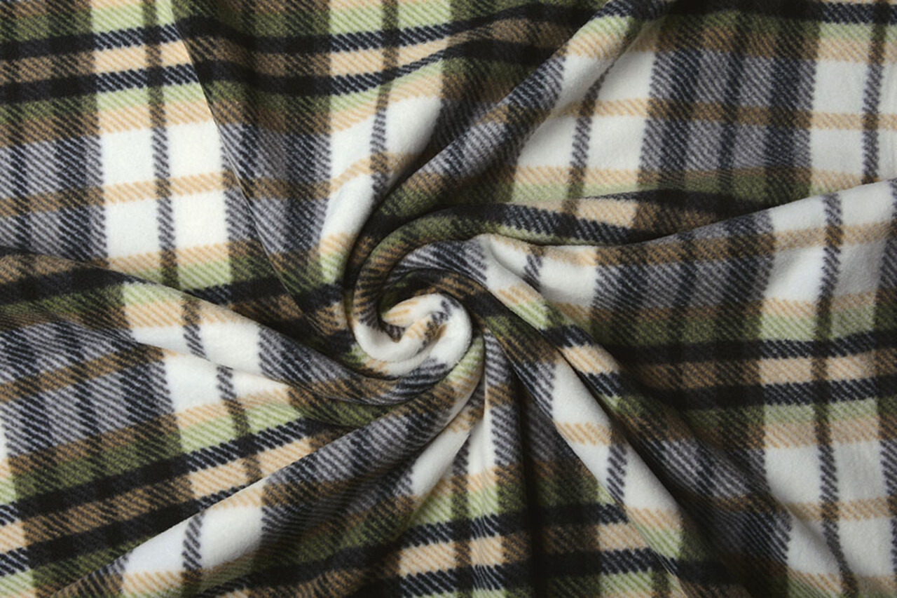 Oeko-Tex®  Estampada Polar Geruit Verde