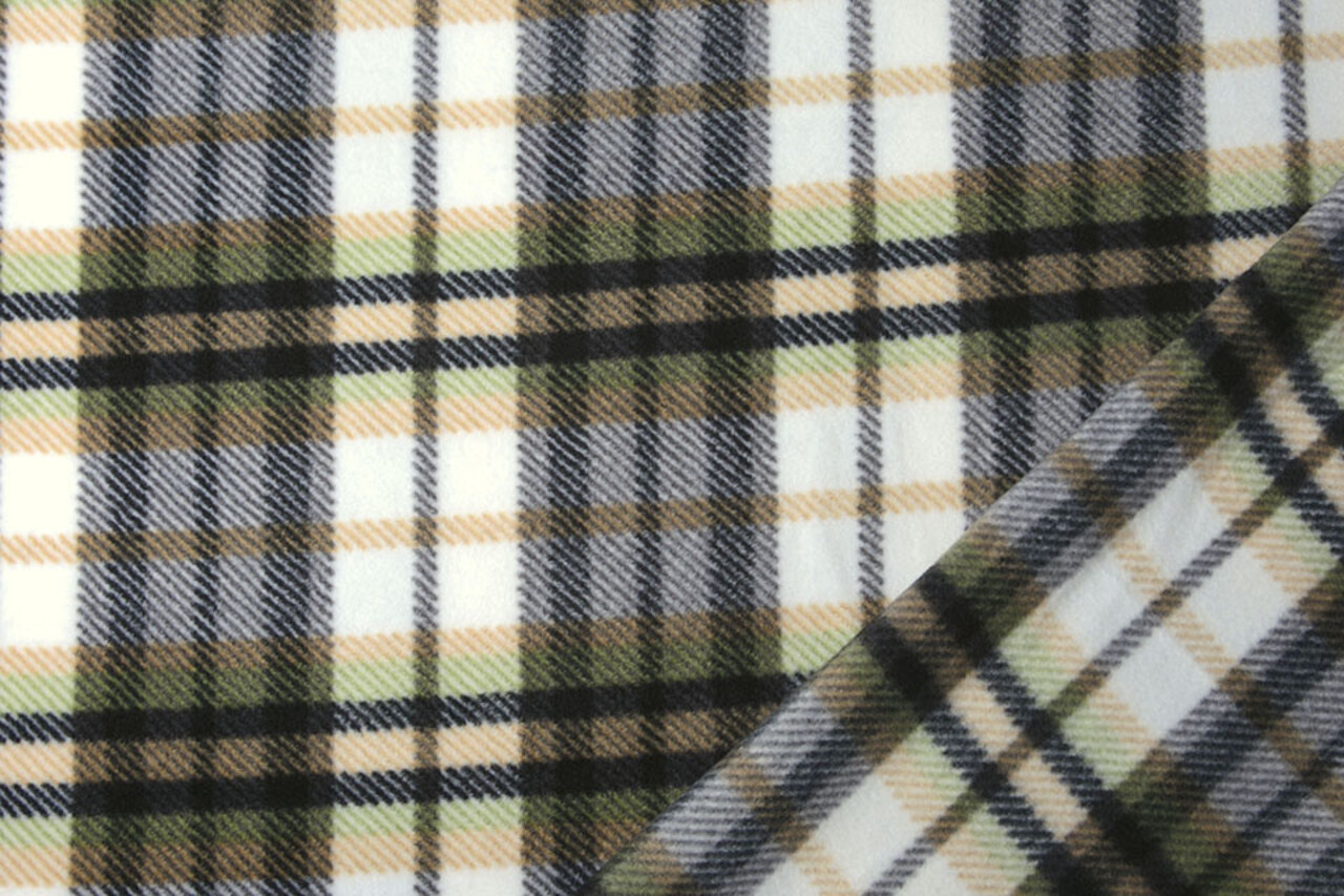 Oeko-Tex®  Stampata Polare a Quadri Verde