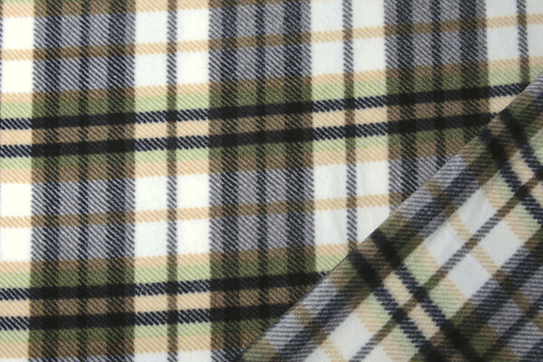 Oeko-Tex®  Stampata Polare a Quadri Verde