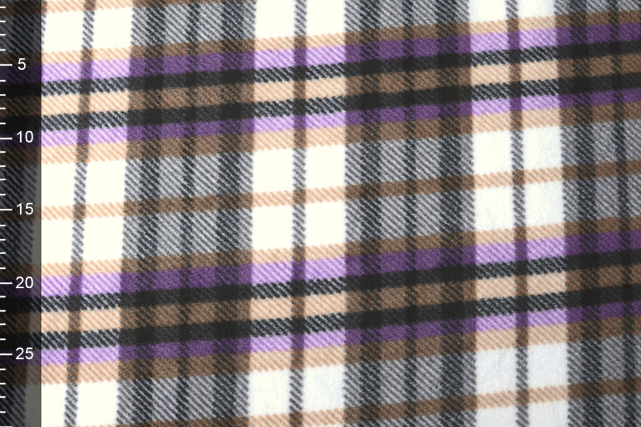 Oeko-Tex® Bedruckte Polar Kariert Lila Oeko-Tex® Bedruckte Polar Kariert Lila