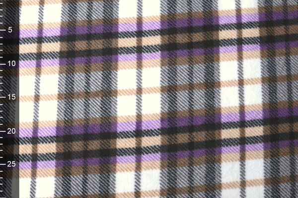 Oeko-Tex® Bedruckte Polar Kariert Lila Oeko-Tex® Bedruckte Polar Kariert Lila