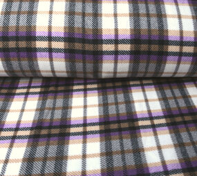 Oeko-Tex®  Bedruckte Polar Kariert Lila Oeko-Tex®  Bedruckte Polar Kariert Lila