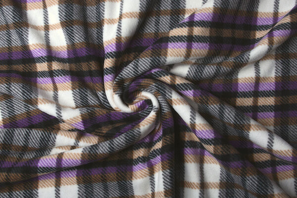Oeko-Tex® Bedruckte Polar Kariert Lila Oeko-Tex® Bedruckte Polar Kariert Lila
