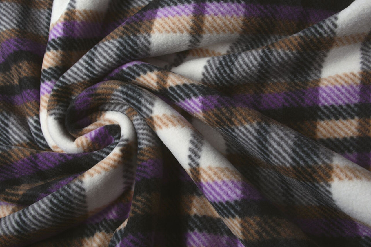 Oeko-Tex® Bedruckte Polar Kariert Lila Oeko-Tex® Bedruckte Polar Kariert Lila