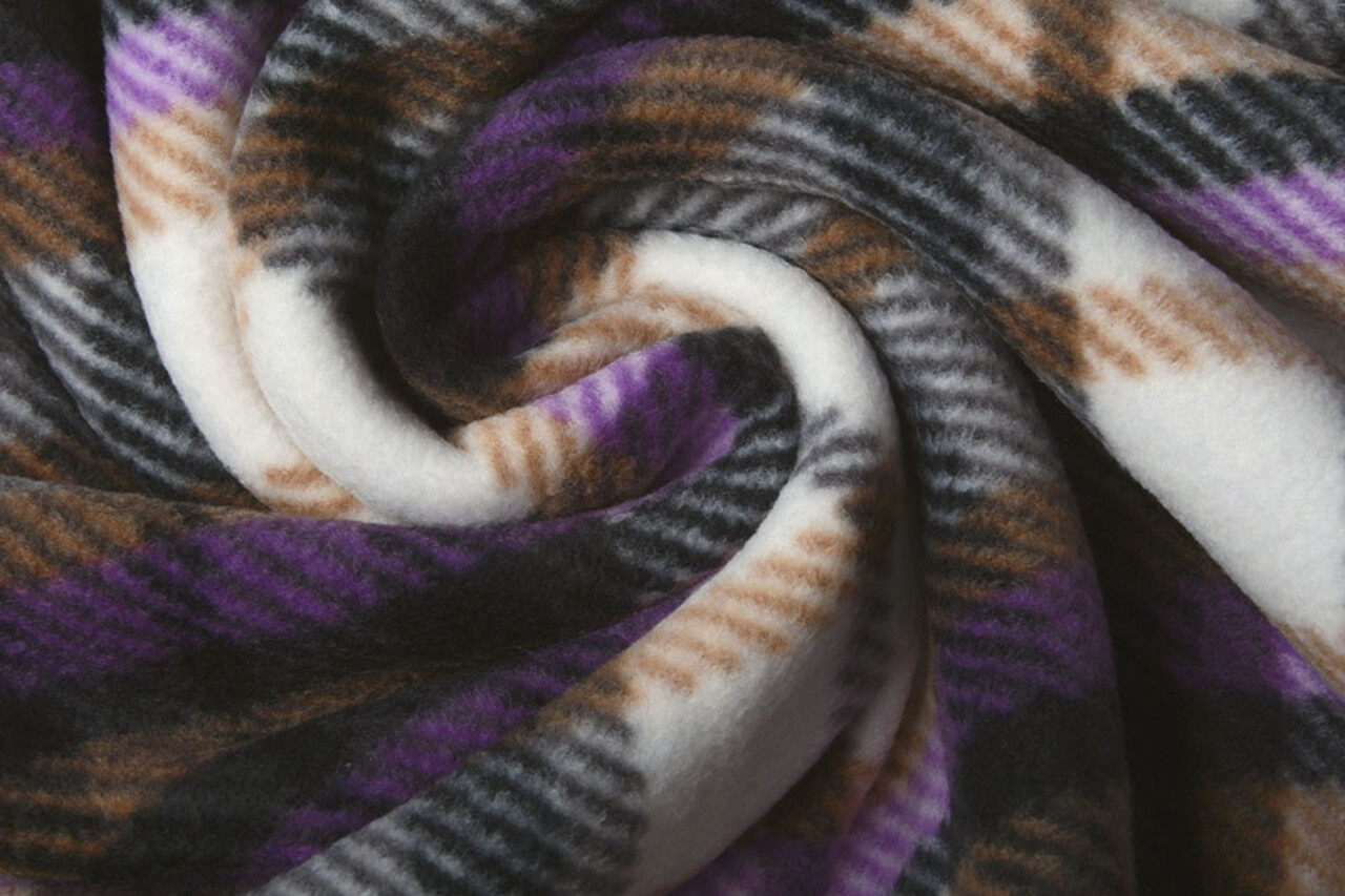 Oeko-Tex® Bedruckte Polar Kariert Lila Oeko-Tex® Bedruckte Polar Kariert Lila