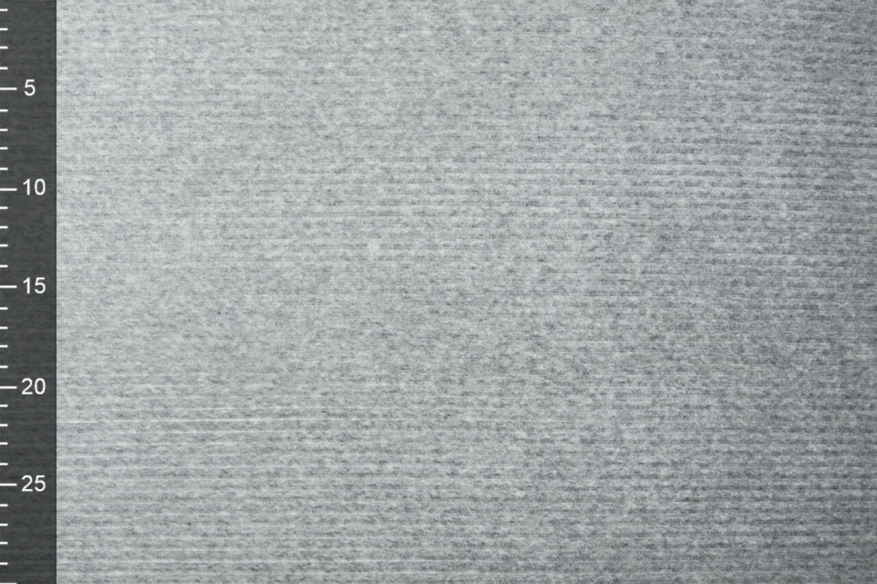 Cotton Jersey Corduroy Wide Light Grey Melange