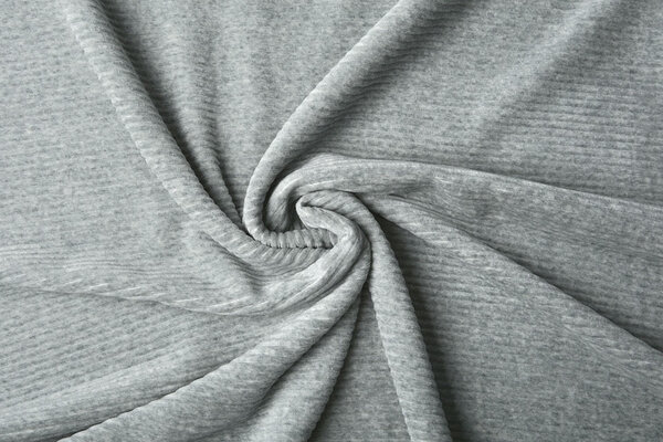 Cotton Jersey Corduroy Wide Light Grey Melange