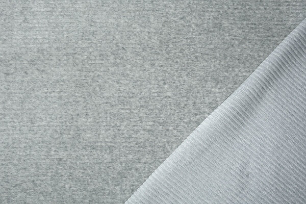 Cotton Jersey Corduroy Wide Light Grey Melange Cotton Jersey Corduroy Wide Light Grey Melange
