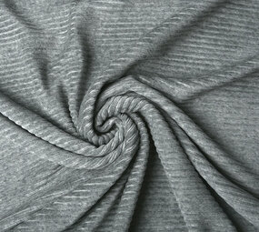 Katoenen Tricot  Corduroy Brede Rib Grijs Melange Katoenen Tricot  Corduroy Brede Rib Grijs Melange