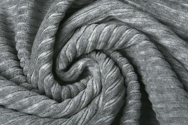 Katoenen Tricot  Corduroy Brede Rib Grijs Melange Katoenen Tricot  Corduroy Brede Rib Grijs Melange