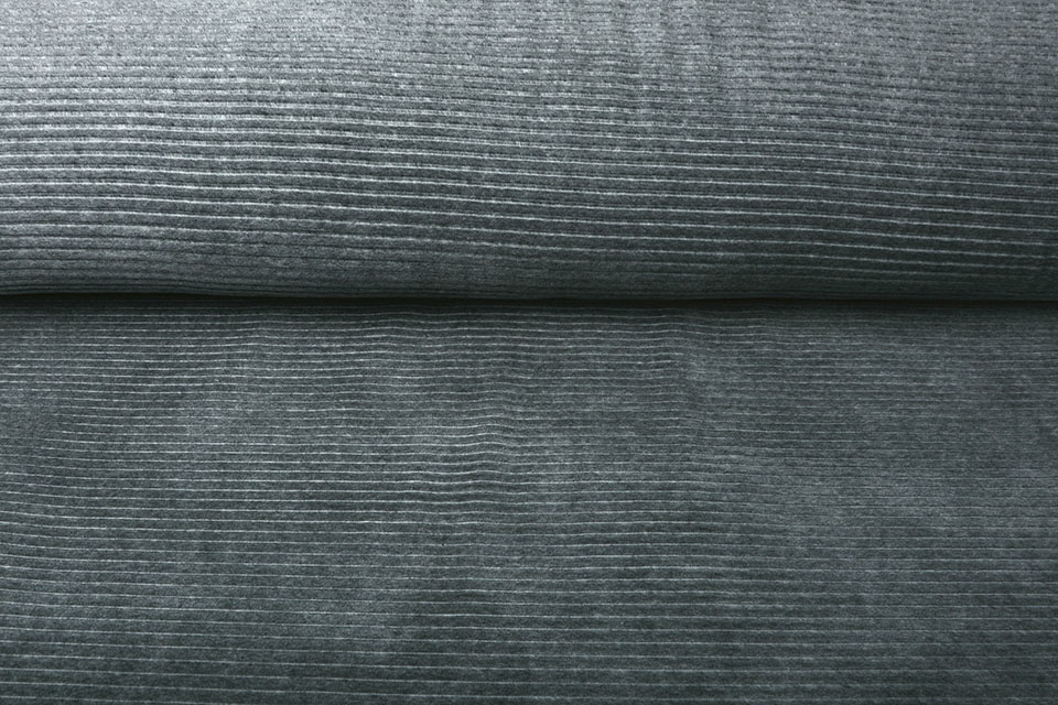 Ottoman Rib Jersey Fabric Grey