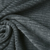 Cotton Jersey Corduroy Wide Dark Grey Melange Cotton Jersey Corduroy Wide Dark Grey Melange