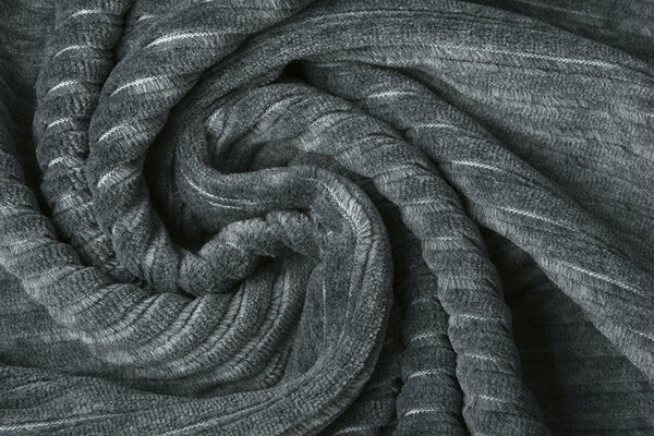 Algodón Punto Pana Ancha Canalé Gris Oscuro Jaspeado Algodón Punto Pana Ancha Canalé Gris Oscuro Jaspeado