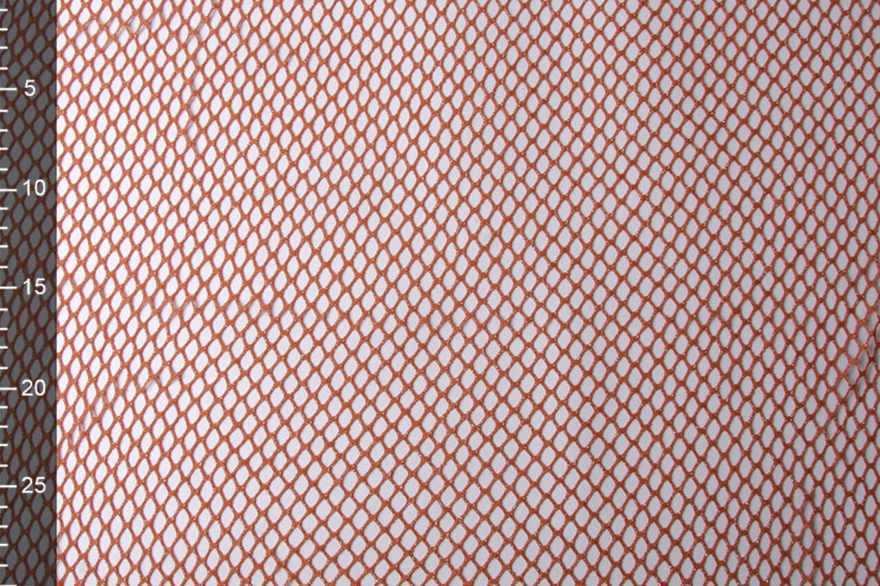 Jersey Gauze Fabric Glitter Orange Brique