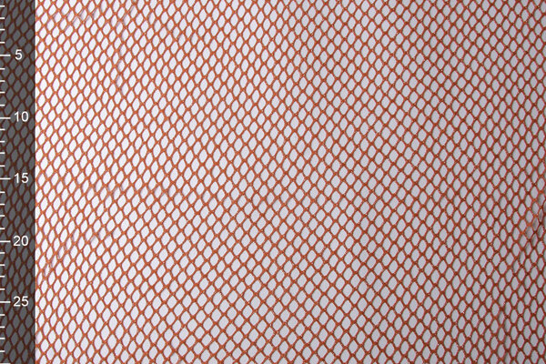 Jersey Gaas Stof Glitter Oranje Brique