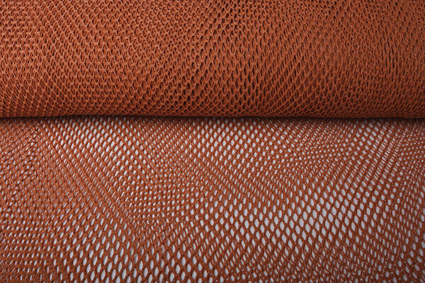 Jersey Gauze Fabric Glitter Orange Brique