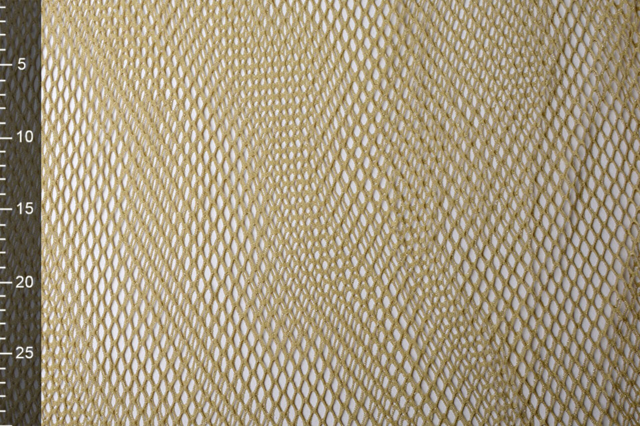 Jersey Gaze Tissu Paillettes Clair Or