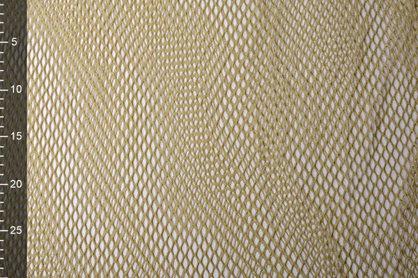 Jersey Gaze Tissu Paillettes Clair Or