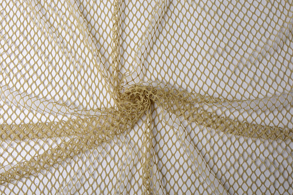 Jersey Malla Tela Purpurina Dorado Claro