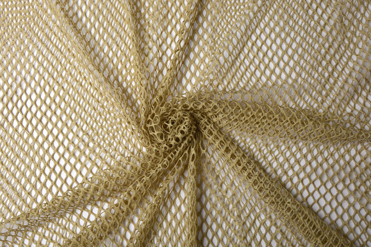 Jersey Gauze Fabric Glitter Light Gold Jersey Gauze Fabric Glitter Light Gold
