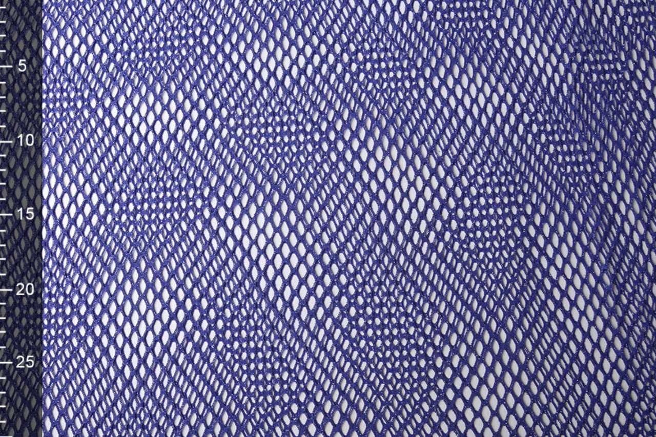 Jersey Rete Tessuto Glitter Viola Blu Jersey Rete Tessuto Glitter Viola Blu