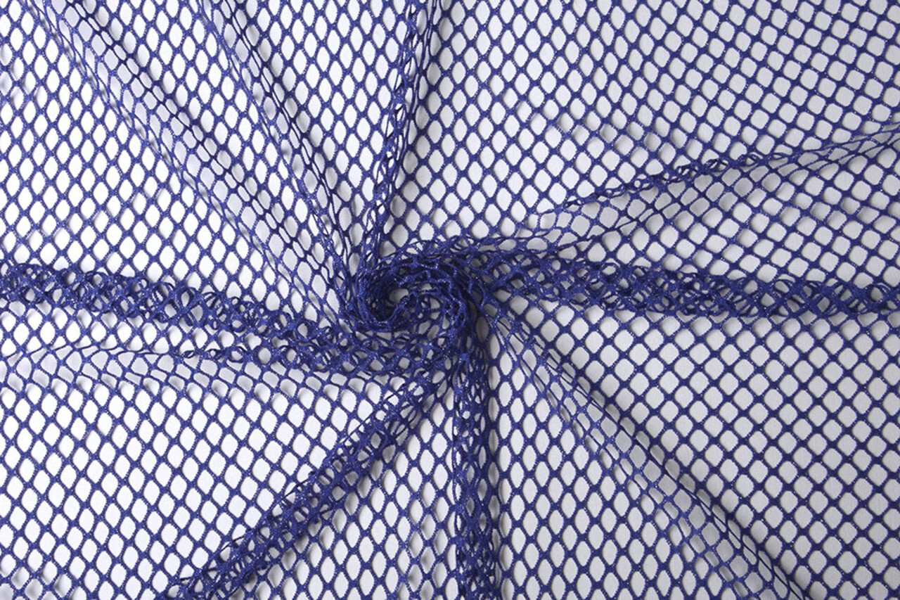 Jersey Rete Tessuto Glitter Viola Blu Jersey Rete Tessuto Glitter Viola Blu