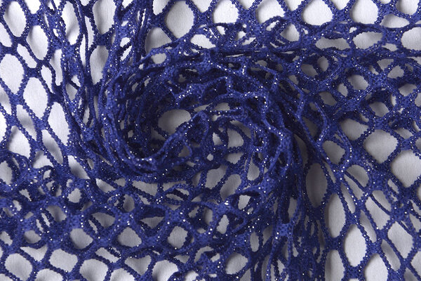 Jersey Gaas Stof Glitter Paars Blauw