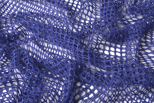 Jersey Gaas Stof Glitter Paars Blauw