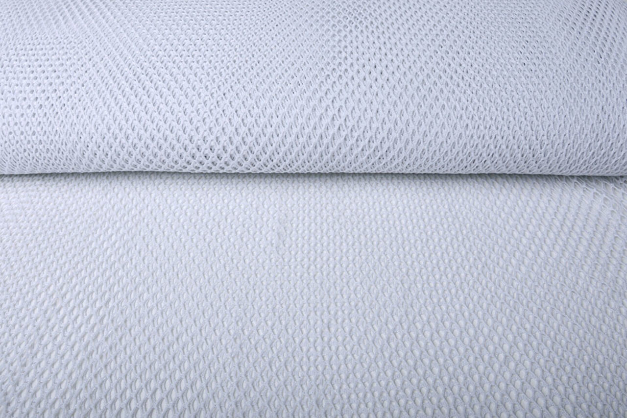 Jersey Gaze Stoff Glitzer Weiß