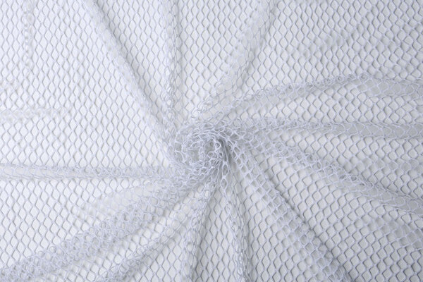 Jersey Rete Tessuto Glitter Bianco Jersey Rete Tessuto Glitter Bianco