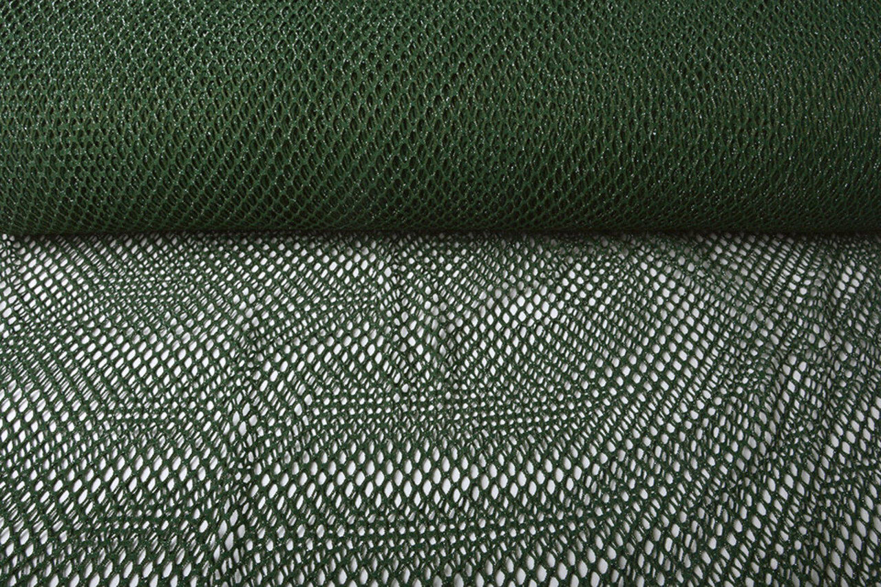 Jersey Rete Tessuto Glitter Verde Scuro Jersey Rete Tessuto Glitter Verde Scuro