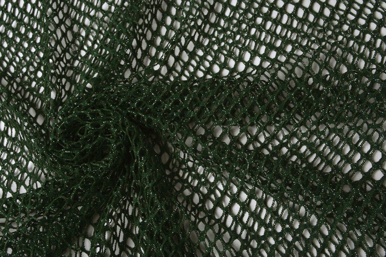 Jersey Gaze Tissu Paillettes Vert Foncé Jersey Gaze Tissu Paillettes Vert Foncé