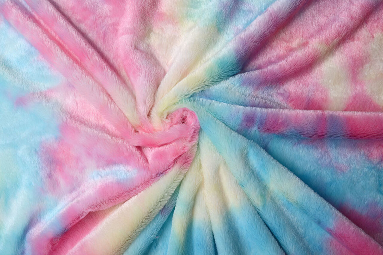 Kort Harige Bont Candy Multi Color 1