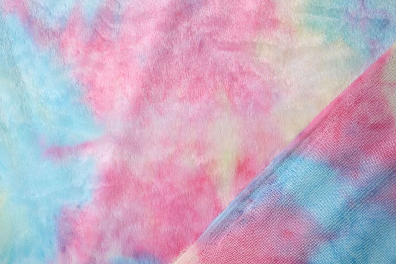 Kort Harige Bont Candy Multi Color 1