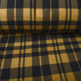 Oeko-Tex®  Bedrukte Polar Geruit Mosterd Bruin Oeko-Tex®  Bedrukte Polar Geruit Mosterd Bruin