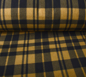 Oeko-Tex®  Bedruckte Polar Kariert Senfbraun