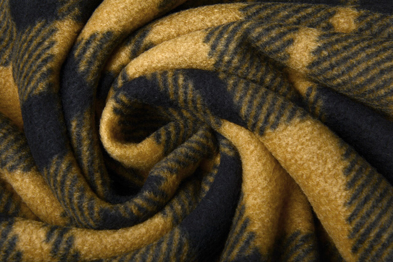 Oeko-Tex® Bedruckte Polar Kariert Senfbraun Oeko-Tex® Bedruckte Polar Kariert Senfbraun